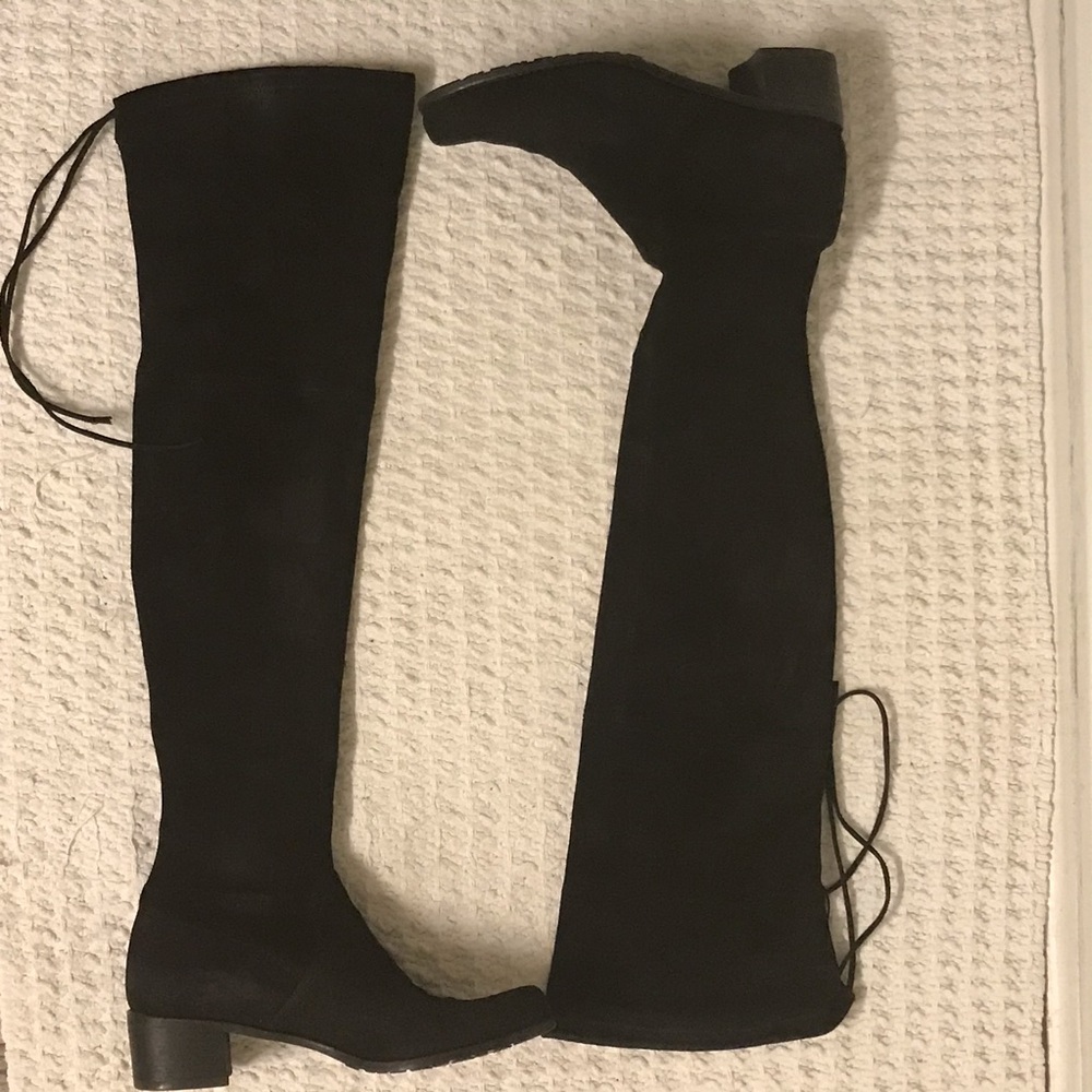 Stuart Weitzman Midland OTK Black Suede Boot